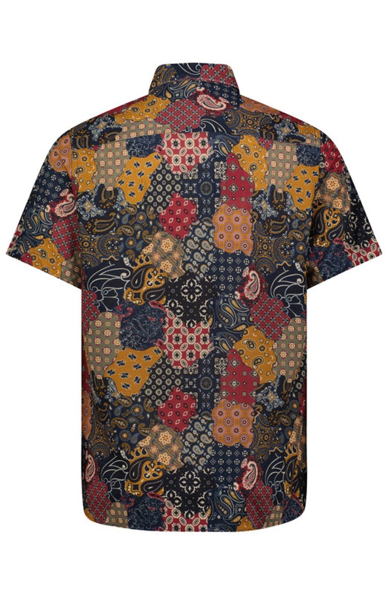 Luchiano Visconti Paisley Print Short Sleeve Shirt, Alternate, color, 