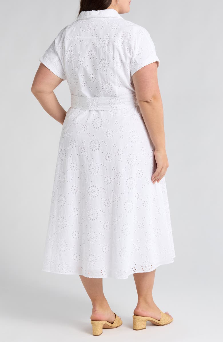Caslon<sup>®</sup> Tie Waist Eyelet Shirtdress, Alternate, color, 