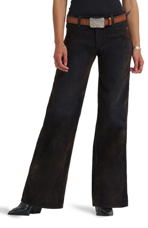 Worldwide Mid Rise Wide Leg Jeans (Mole)