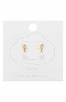 Estella Bartlett Star & Faux Pearl Drop Earrings