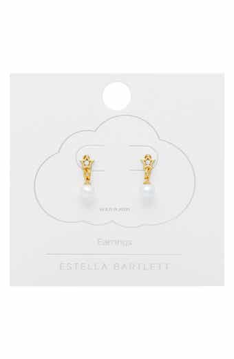 Estella Bartlett Star & Faux Pearl Drop Earrings