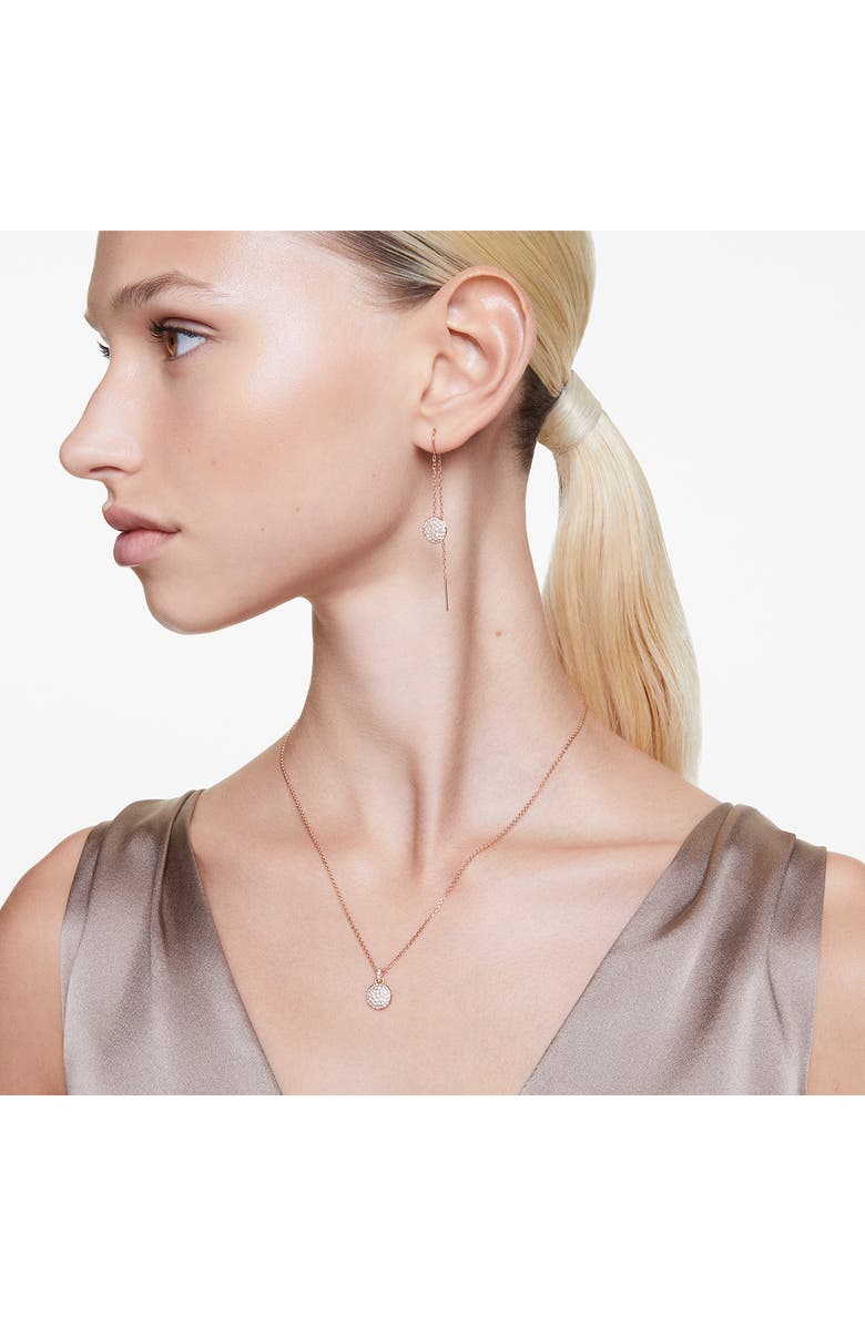 Swarovski Sublima Threader Earrings & Crystal Pendant Necklace Set, Alternate, color, 