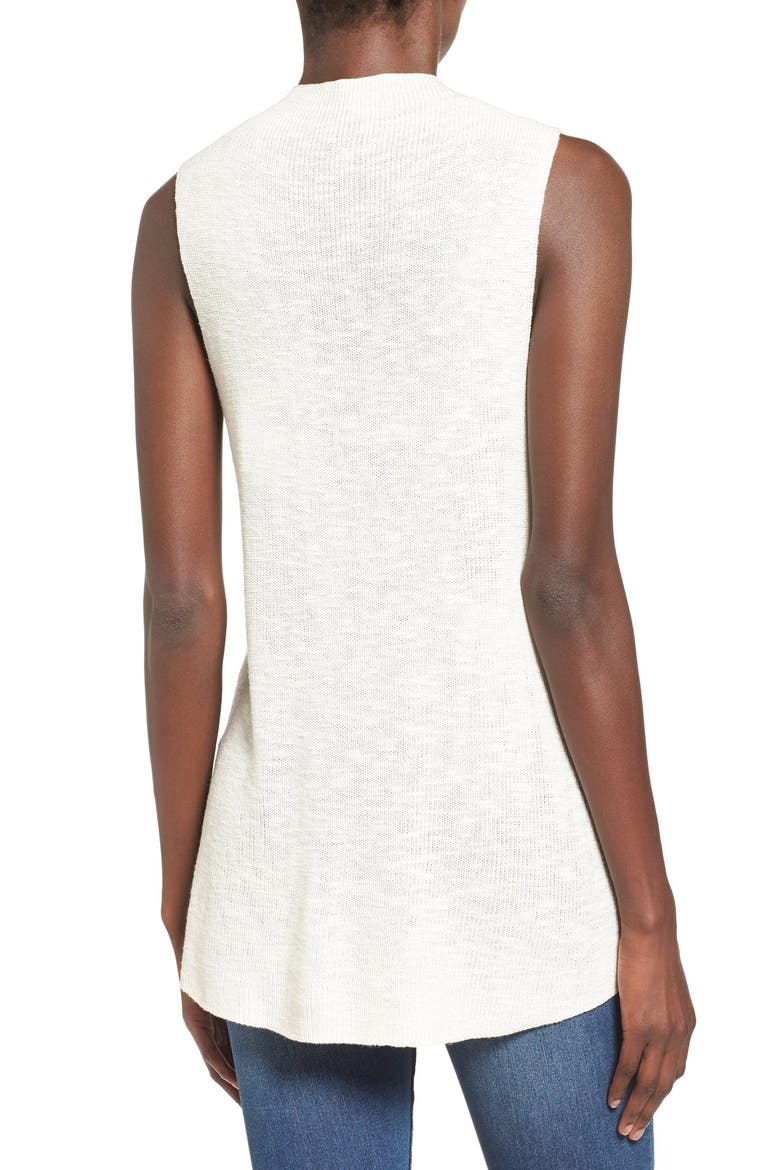 Mock Neck Sweater Tank, Alternate, color, BEIGE BURNT