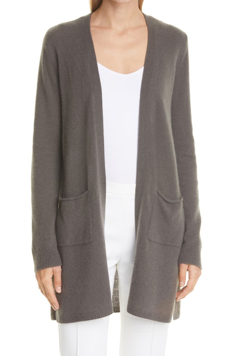 Cashmere Open Cardigan, Main, color, CHESTNUT