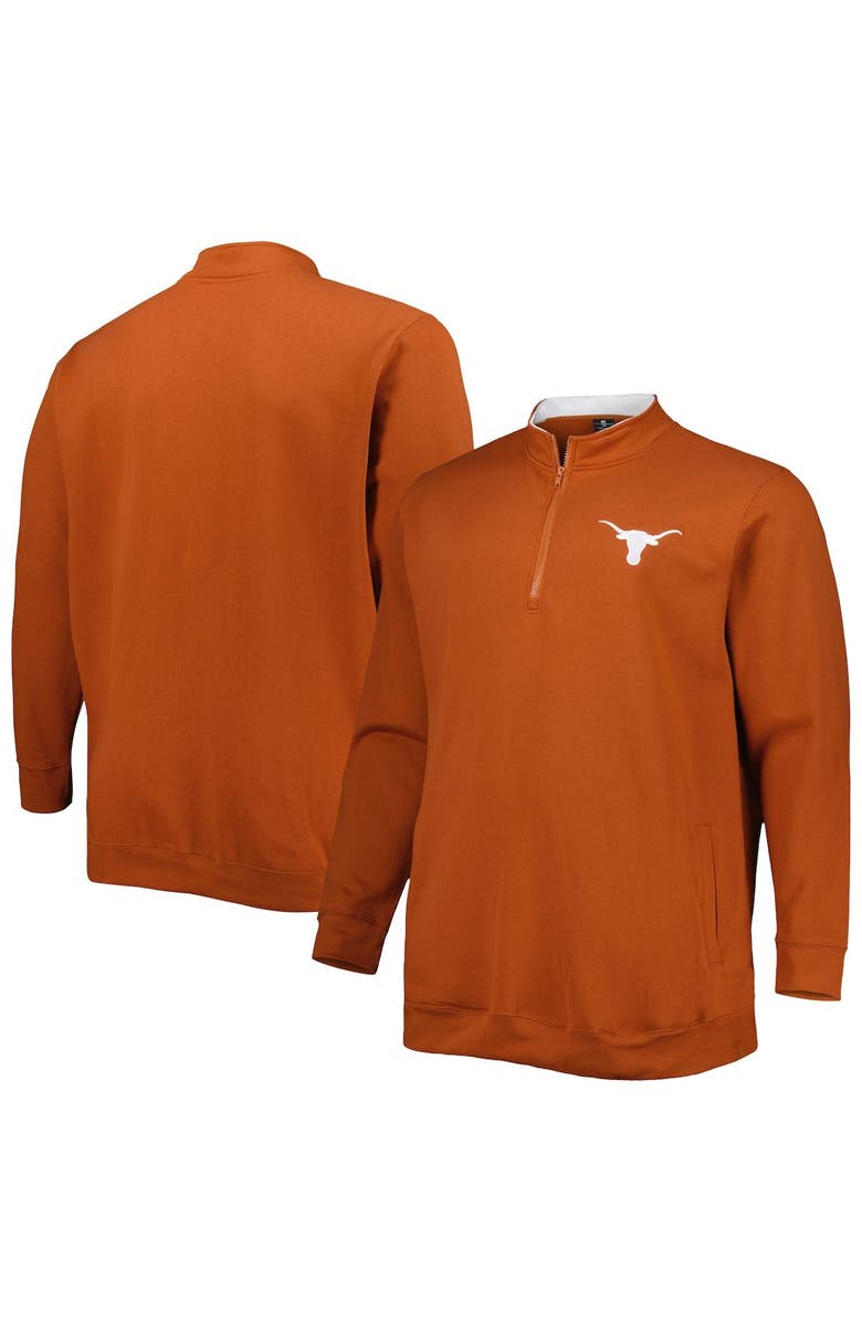 COLOSSEUM Men's Colosseum Texas Orange Texas Longhorns Big & Tall Tortugas Logo Quarter-Zip Sweatshirt, Main, color, 
