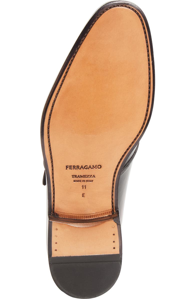 FERRAGAMO Sullivan Single Monk Strap Oxford, Alternate, color, Cordovan/ Nero