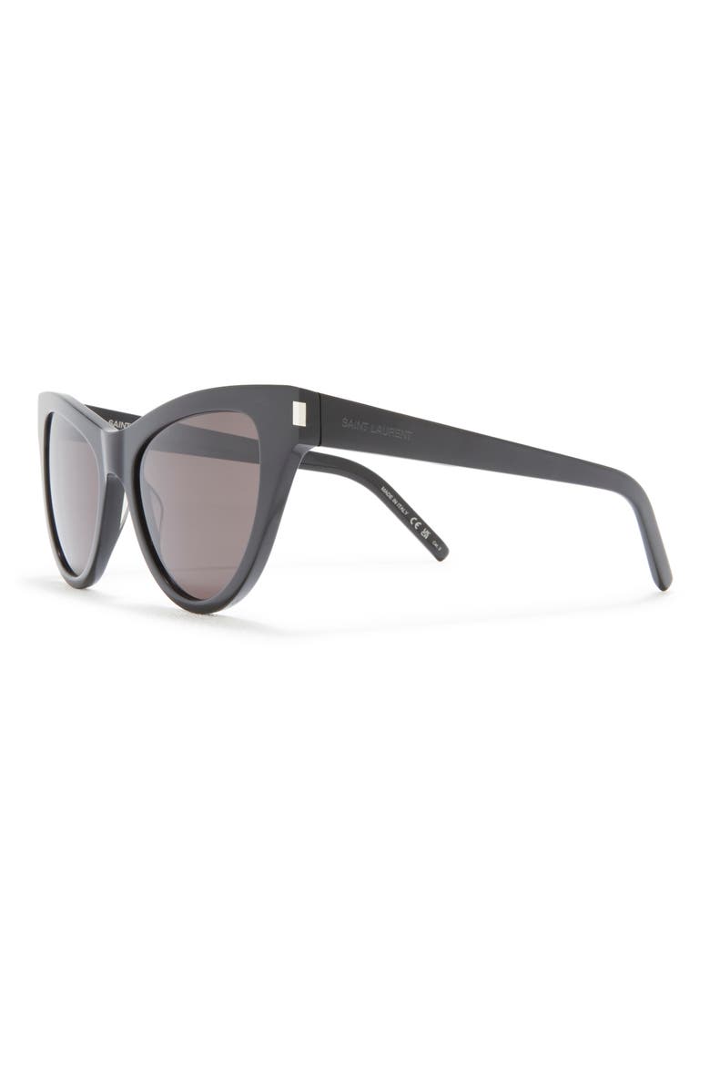 54mm Cat Eye Sunglasses, Alternate, color, BLACK BLACK BLACK