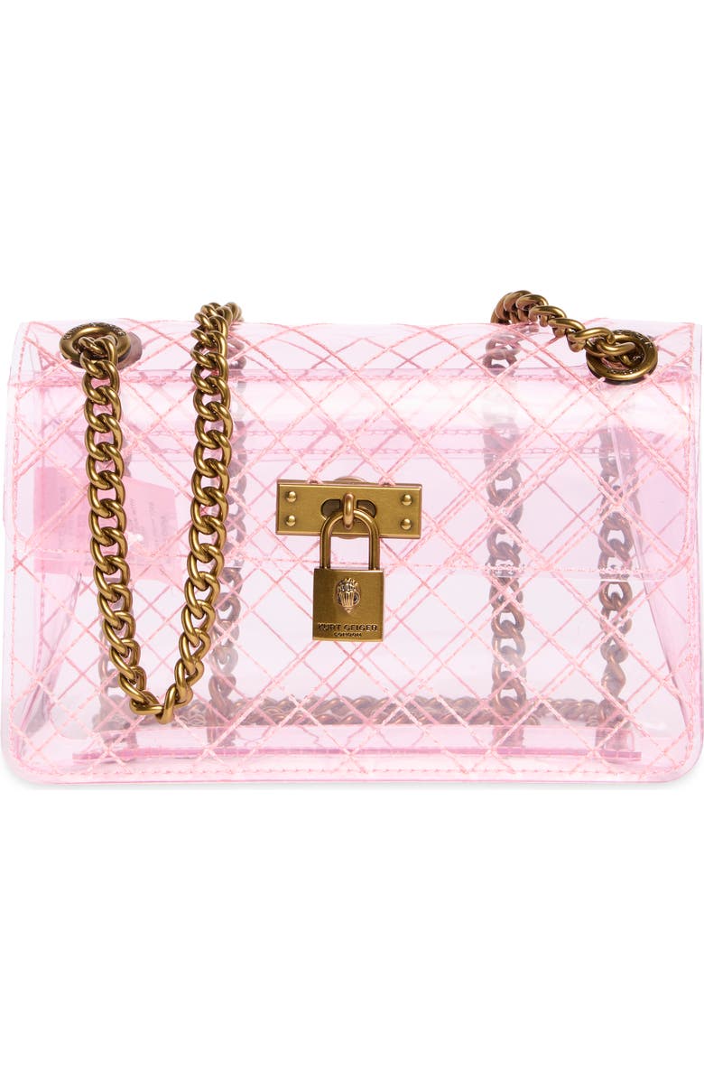 KG Kurt Geiger Mini Brixton Vinyl Convertible Shoulder Bag, Main, color, Light/ Pastel Pink