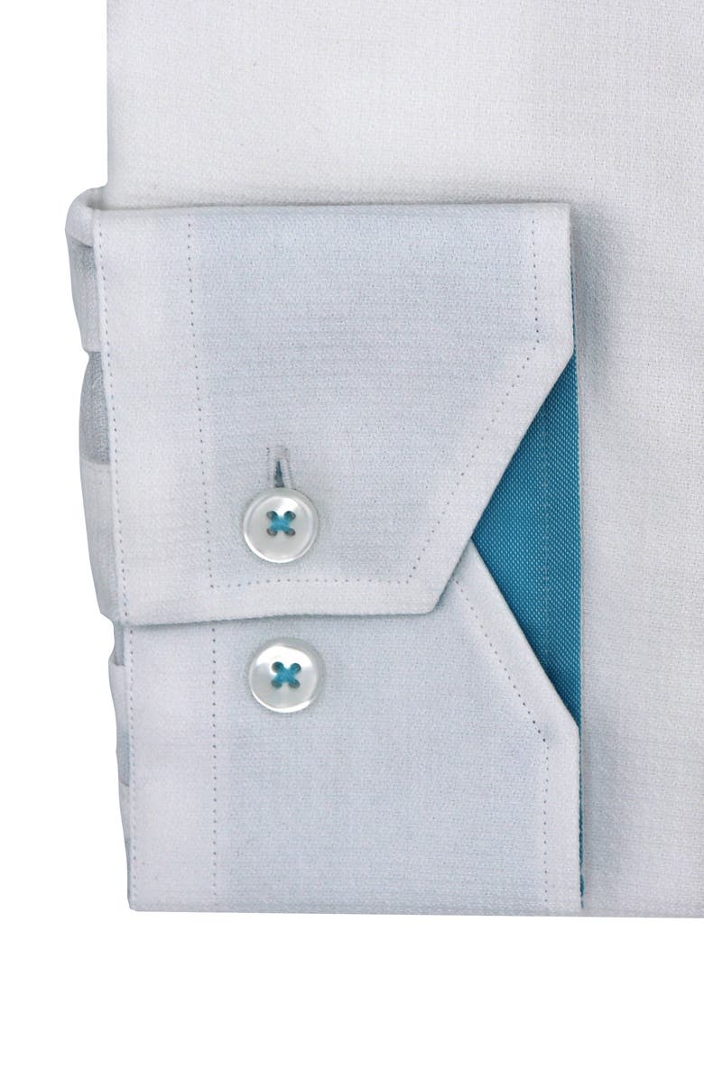 Lorenzo Uomo Trim Fit Solid Textured Cotton Dress Shirt, Alternate, color,