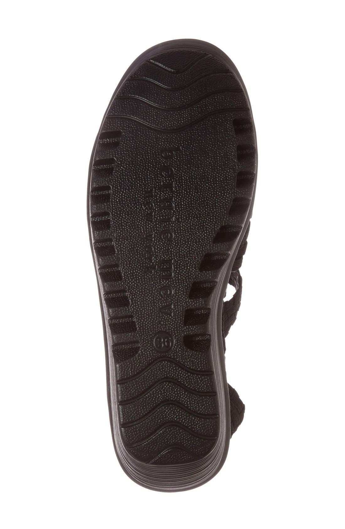 'Buttercup' Woven Platform Wedge Sandal, Alternate, color, BLACK FABRIC