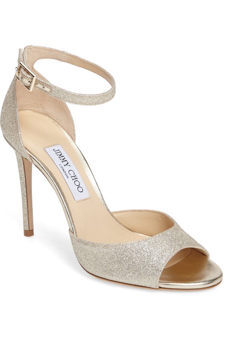 Jimmy Choo Annie 100 Ankle Strap Sandal, Main, color,