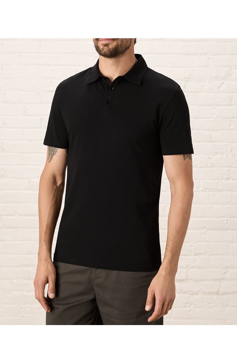 Pact Luxe Essential Slim Polo Made With Organic Cotton, Main, color, Black