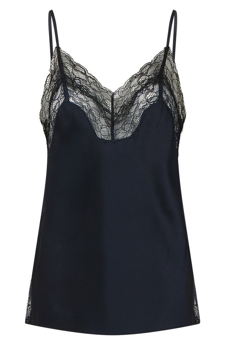 Veronica Beard Johanan Lace Trim Camisole, Alternate, color, Navy