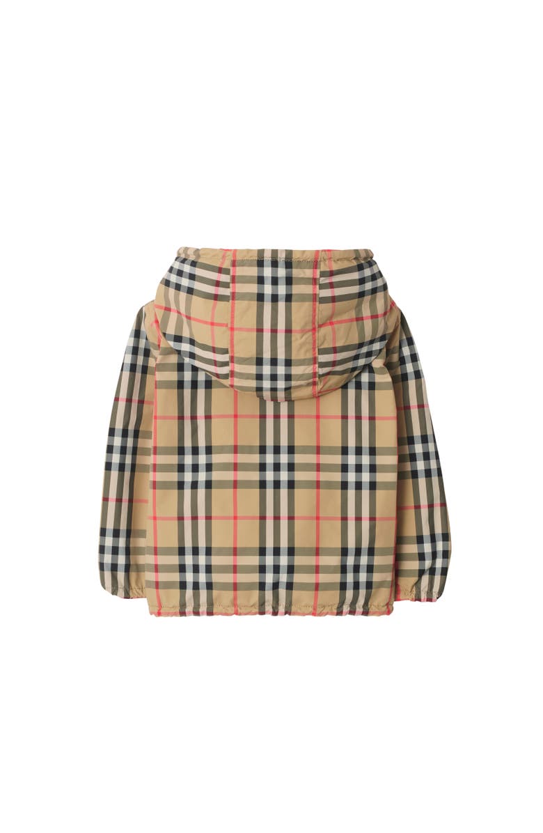 Burberry Reversible Check Hooded Jacket, Alternate, color, Sand Beige