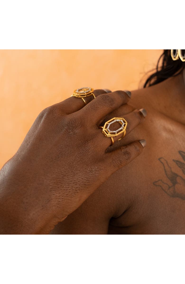 Dhwani Bhansal SYRA RING, Alternate, color, Gold Plated