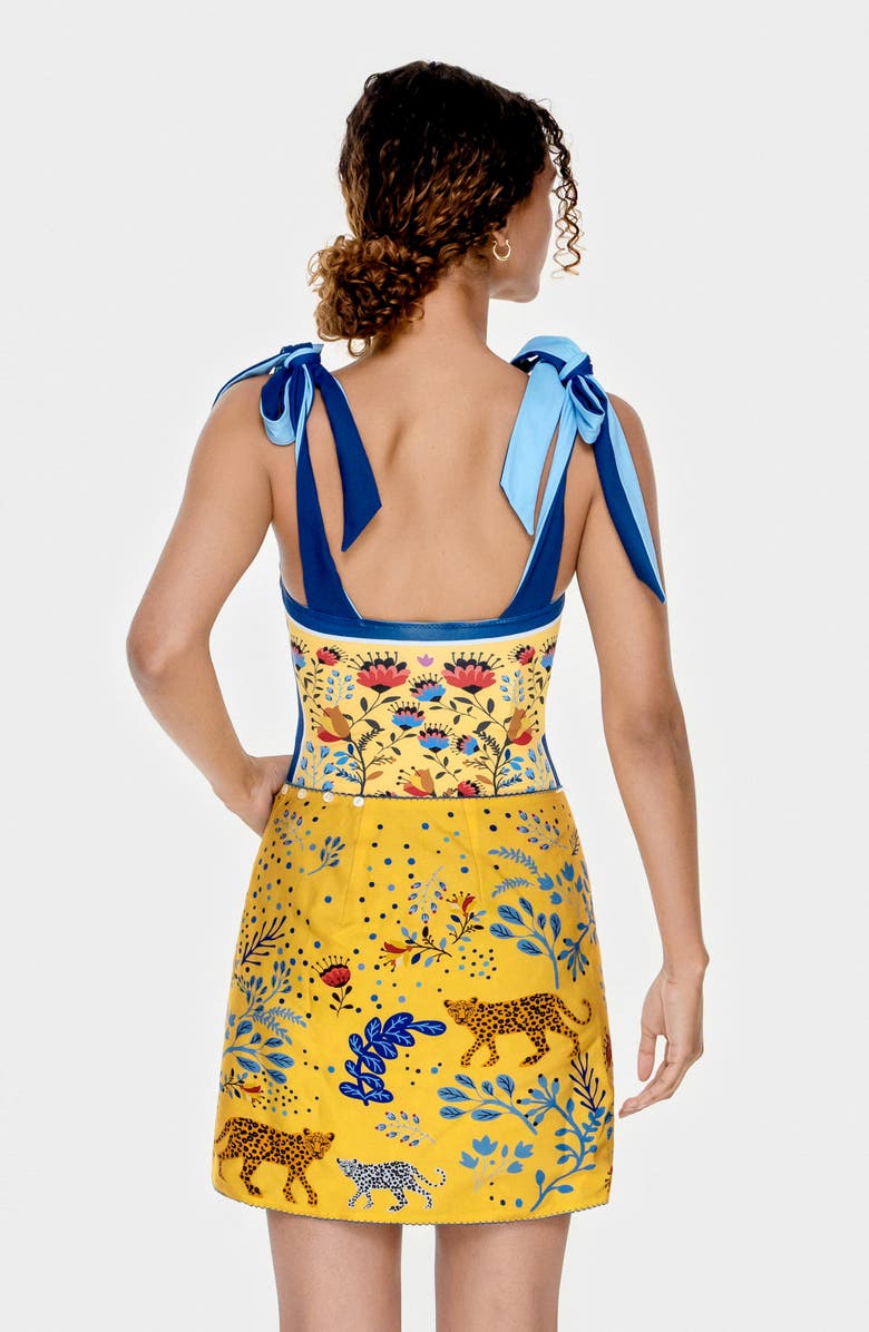 Jessie Zhao New York Swim Cover Up Skirt-Amazon Rainforest, Alternate, color, Blue