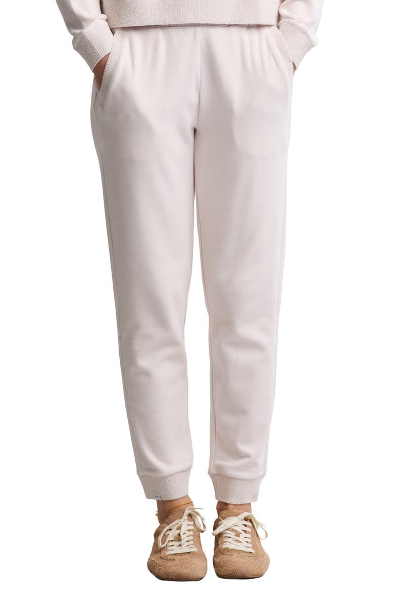 Barefoot Dreams<sup>®</sup> Brushed Fleece Joggers, Main, color, Sand Dune
