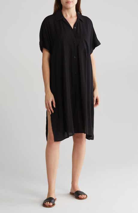 NORDSTROM RACK Everyday Button-Down Beach Cover-Up Tunic