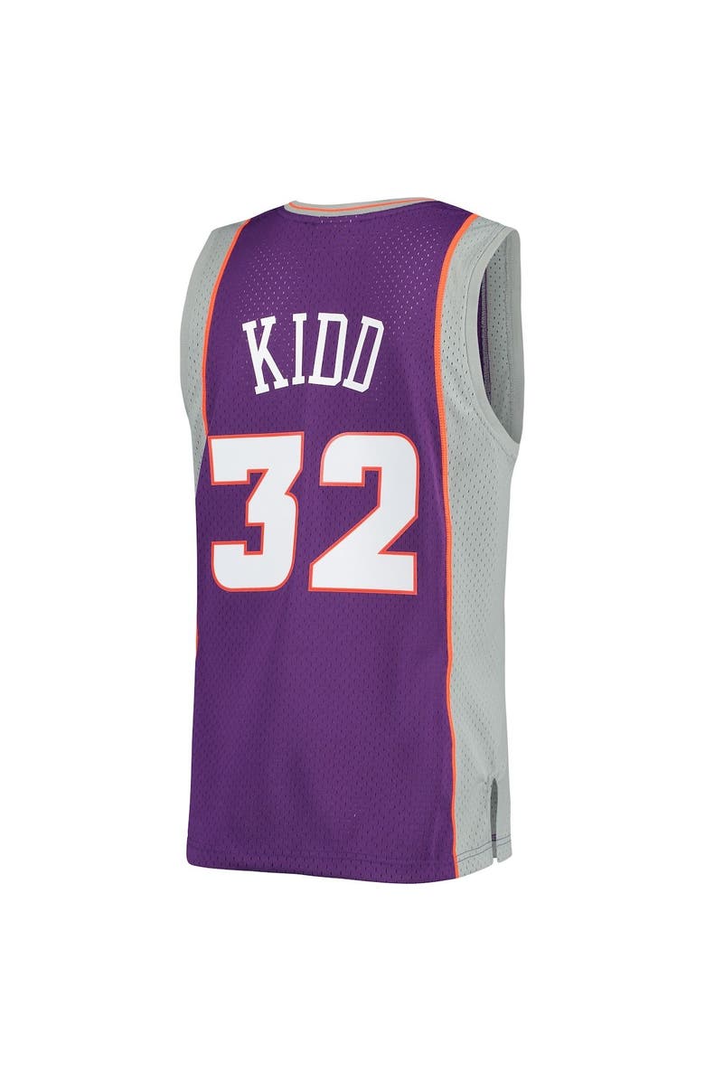 Mitchell & Ness Men's Mitchell & Ness Jason Kidd Purple Phoenix Suns 2001/02 Hardwood Classics Swingman Jersey, Alternate, color, 