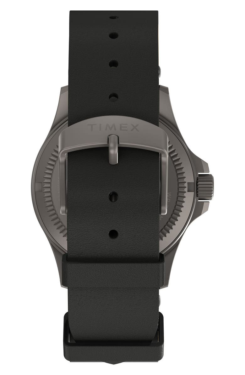 Timex<sup
®</sup
 Expedition Titanium Leather Strap Watch, 38mm, Alternate, color, 