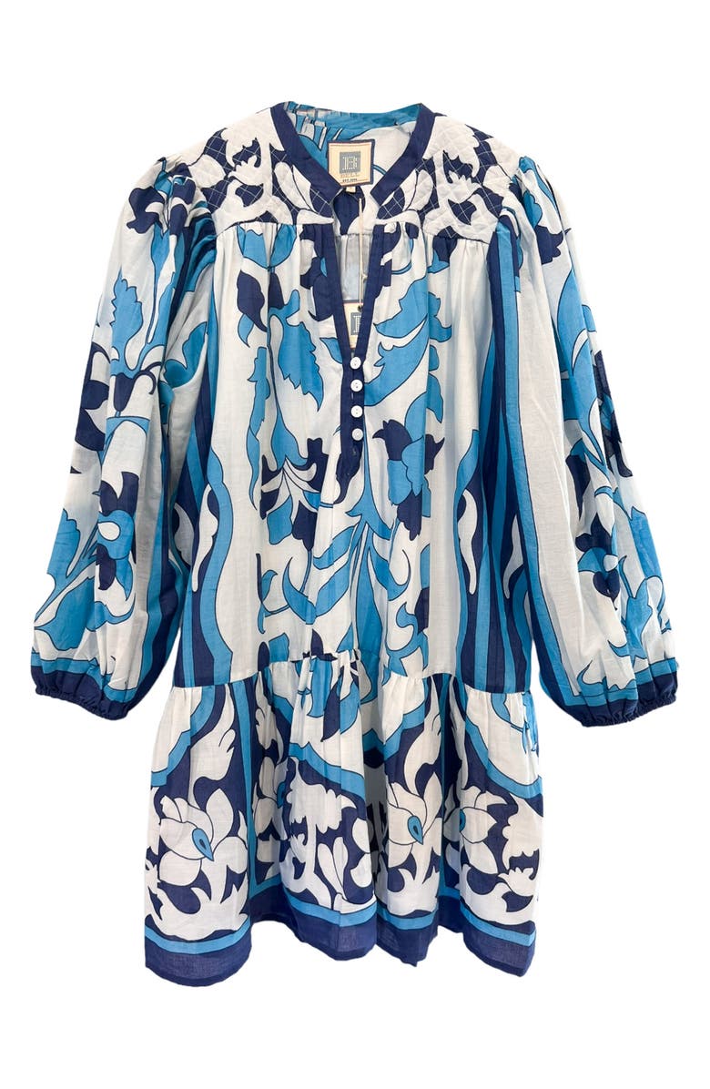 ALICIA BELL Elle Long Sleeve Cotton & Silk Minidress, Main, color,