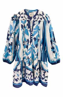 ALICIA BELL Elle Long Sleeve Cotton & Silk Minidress