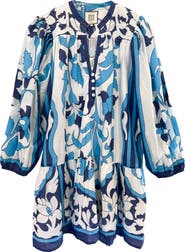 ALICIA BELL Elle Long Sleeve Cotton & Silk Minidress