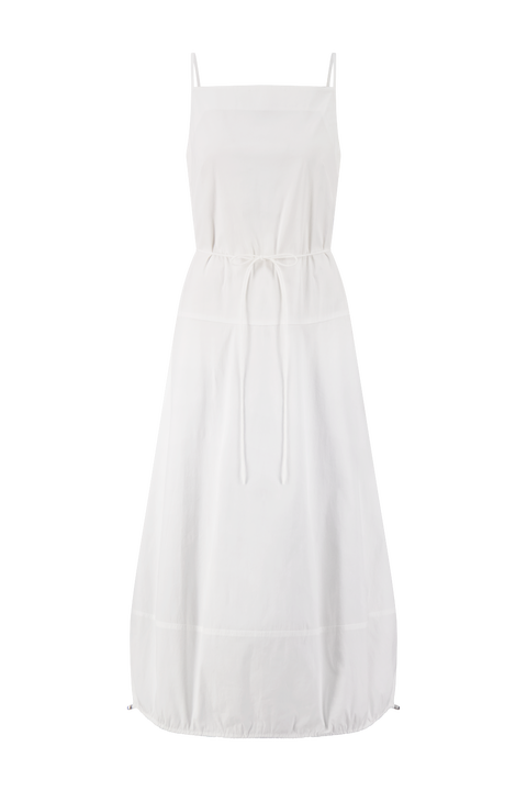 Cotton Poplin Bubble Hem Dress