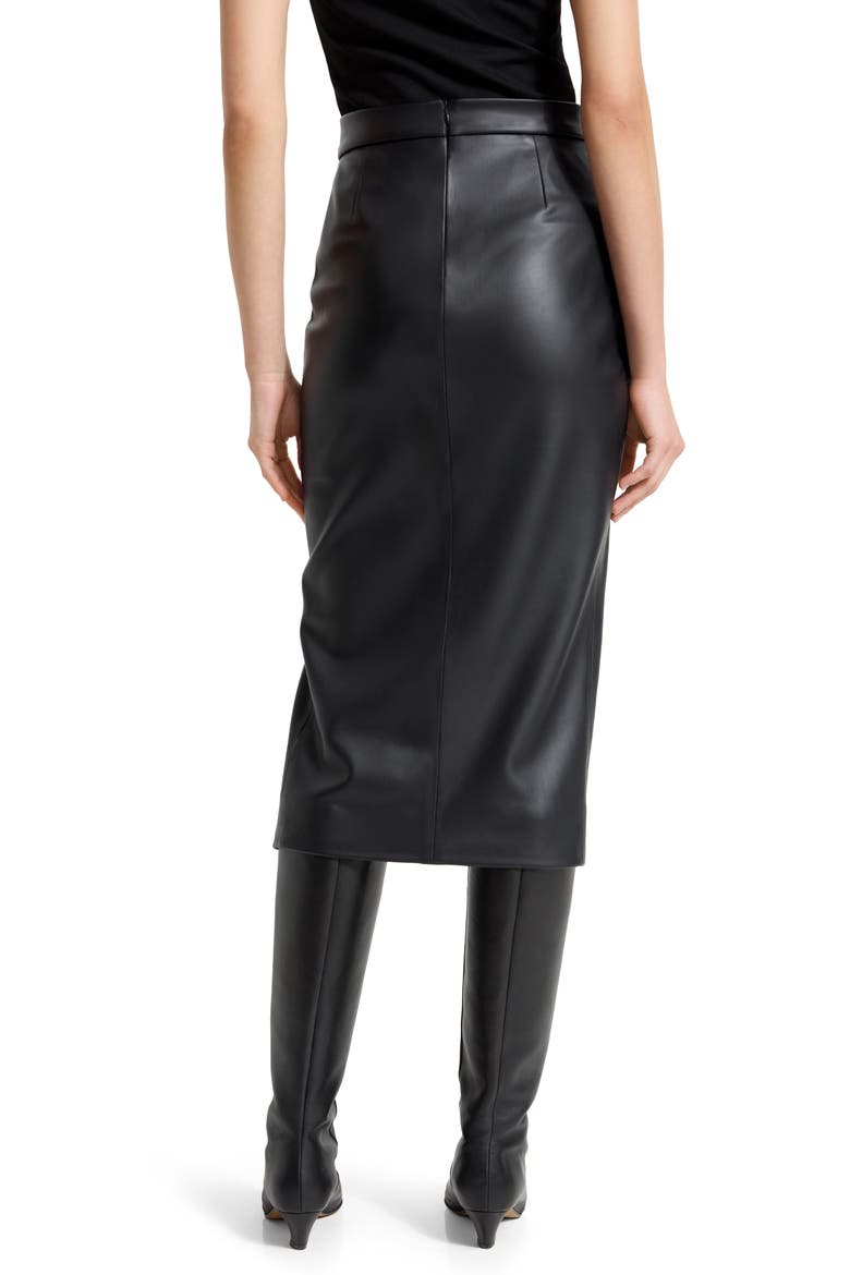 Carly Faux Leather Pencil Skirt, Alternate, color, BLACK