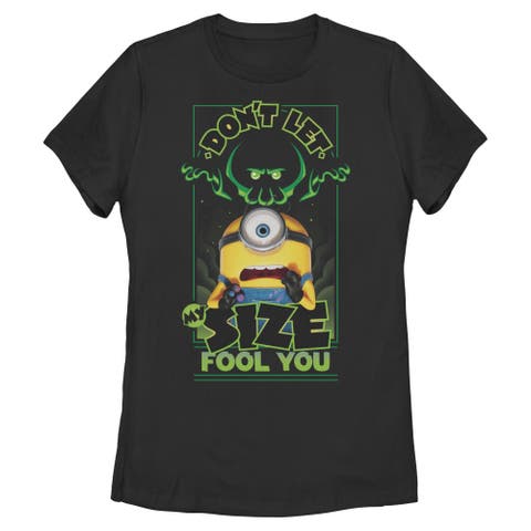 Junior's Minions & Monsters Don't Let My Size Fool You  Graphic T-Shirt