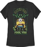 Minions & Monsters Junior's Minions & Monsters Don't Let My Size Fool You Graphic T-Shirt