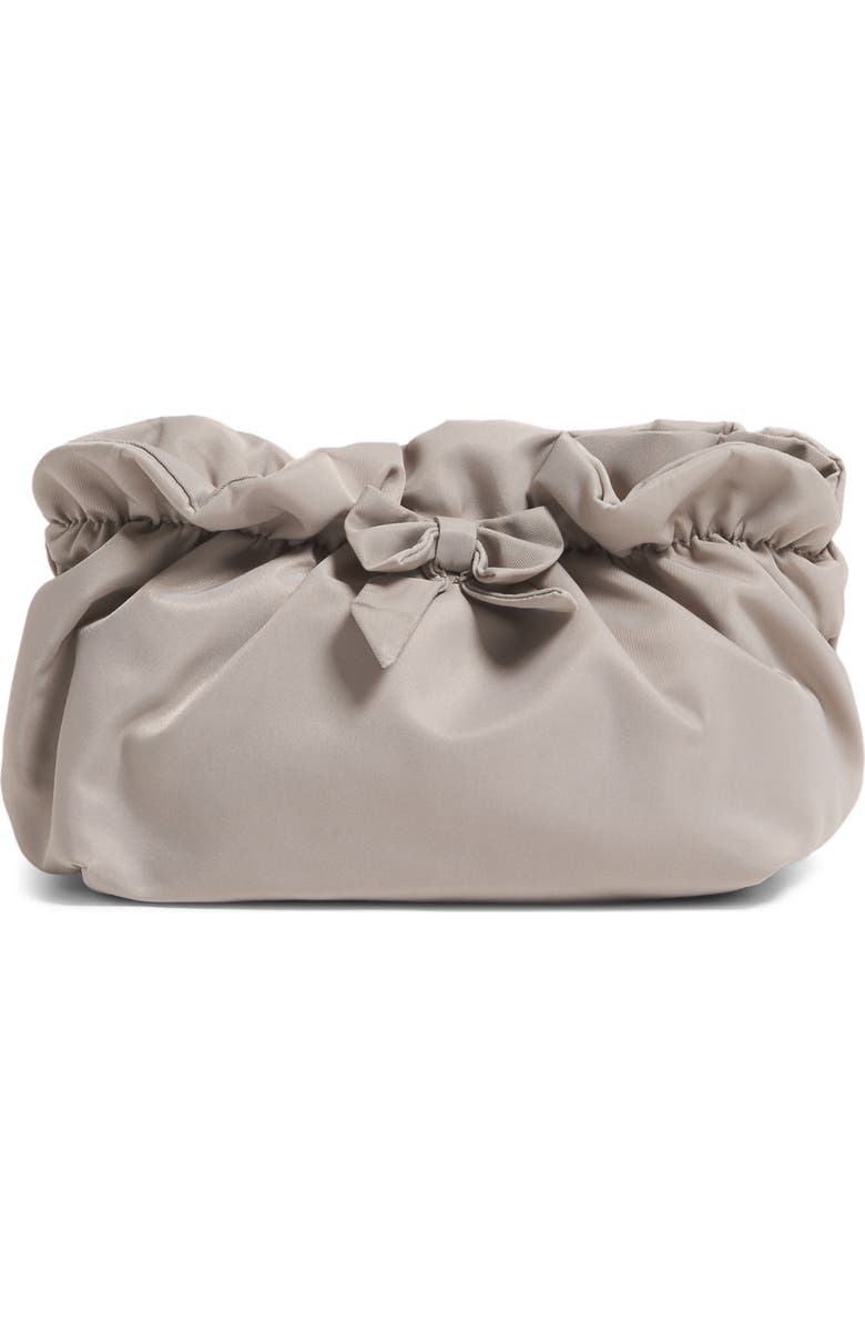 Stoney Clover Lane Bow Nylon Pouch, Main, color, Mist