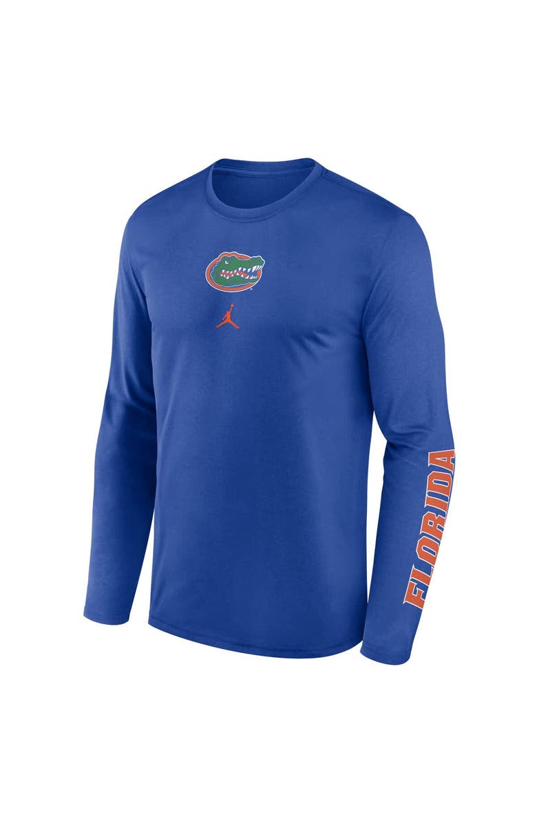Jordan Brand Men's Jordan Brand Royal Florida Gators Primetime Center Lockup Two-Hit Legend Long Sleeve T-Shirt, Alternate, color, Royal