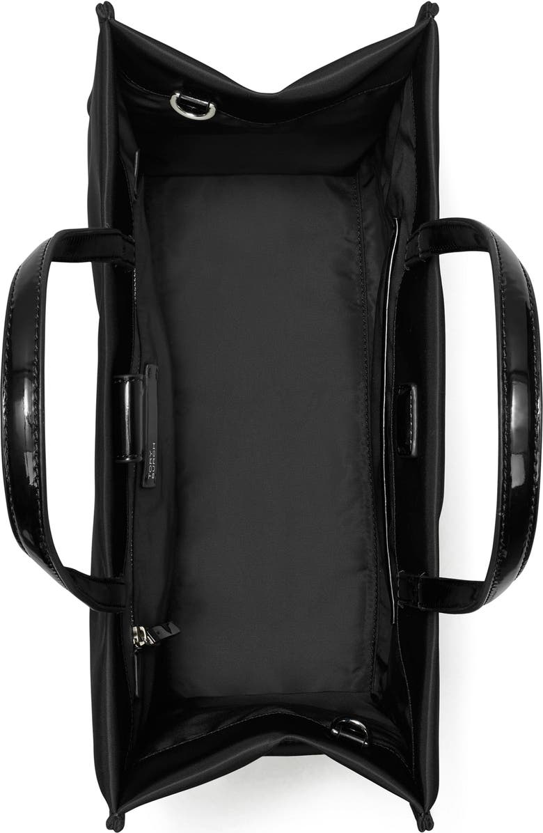 Tory Burch Ella Patent Small Tote, Alternate, color, Black