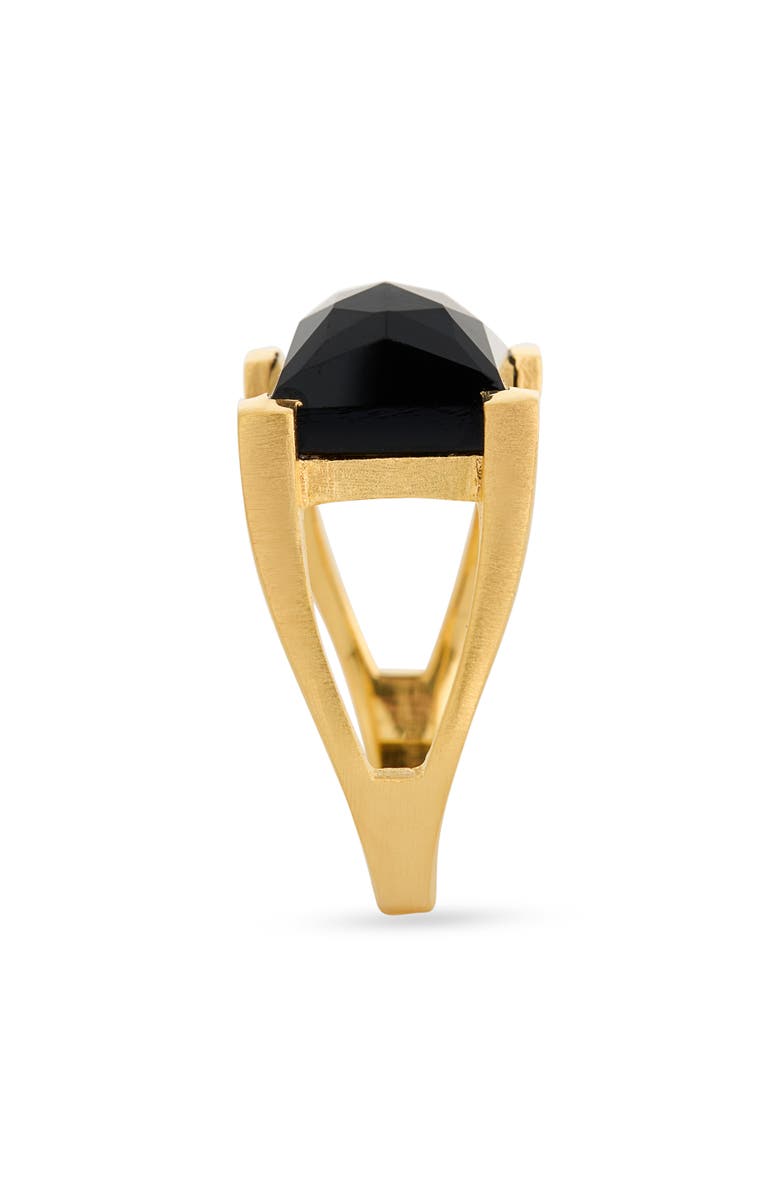 Dean Davidson Mini Plaza Onyx Ring, Alternate, color, Yellow Gold/ Onyx