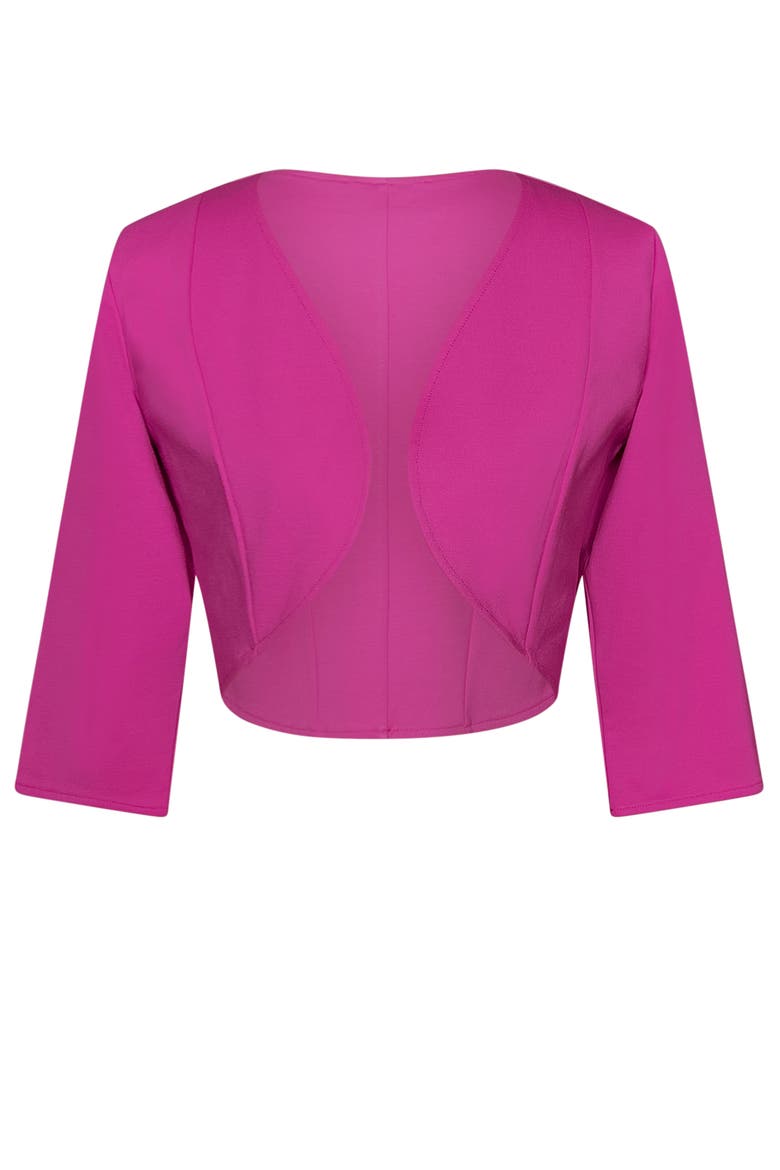 Freya Cropped Bolero Jacket, Alternate, color, Fuchsia Pink