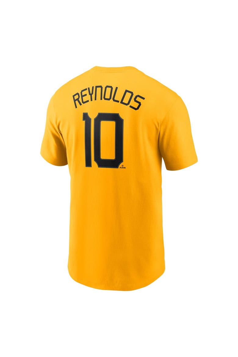 Men's Nike Bryan Reynolds Gold Pittsburgh Pirates Fuse City Connect Name & Number T-Shirt, Alternate, color, Gold