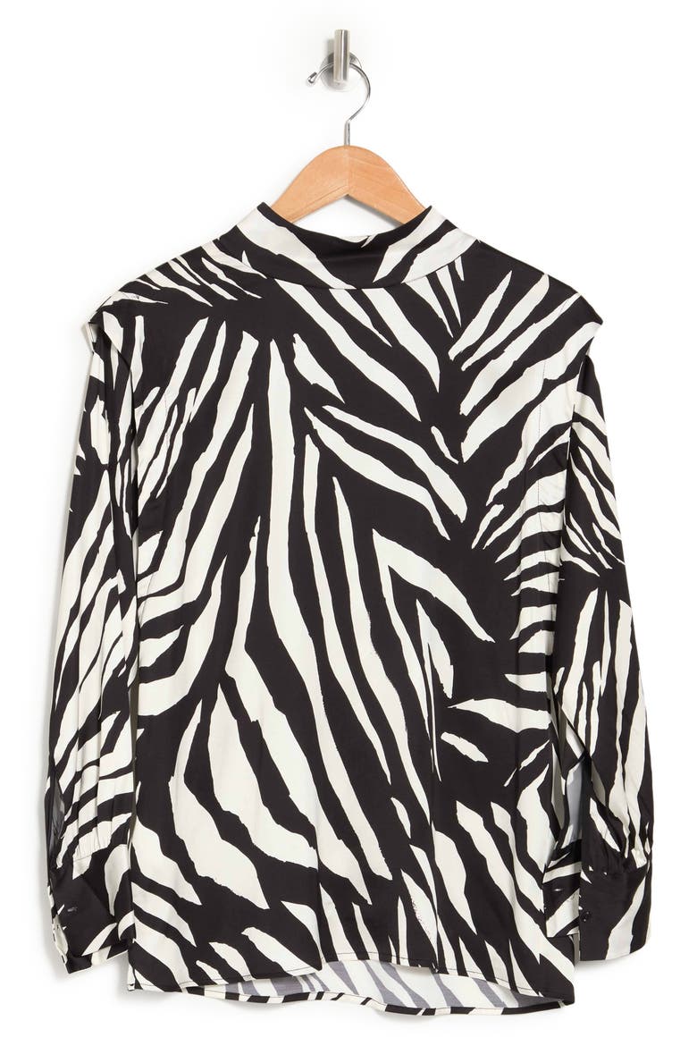 Hugo Boss Ibery Printed Blouse, Alternate, color, BLACK FANTASY