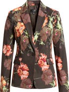 Tahari ASL Print Sateen Blazer