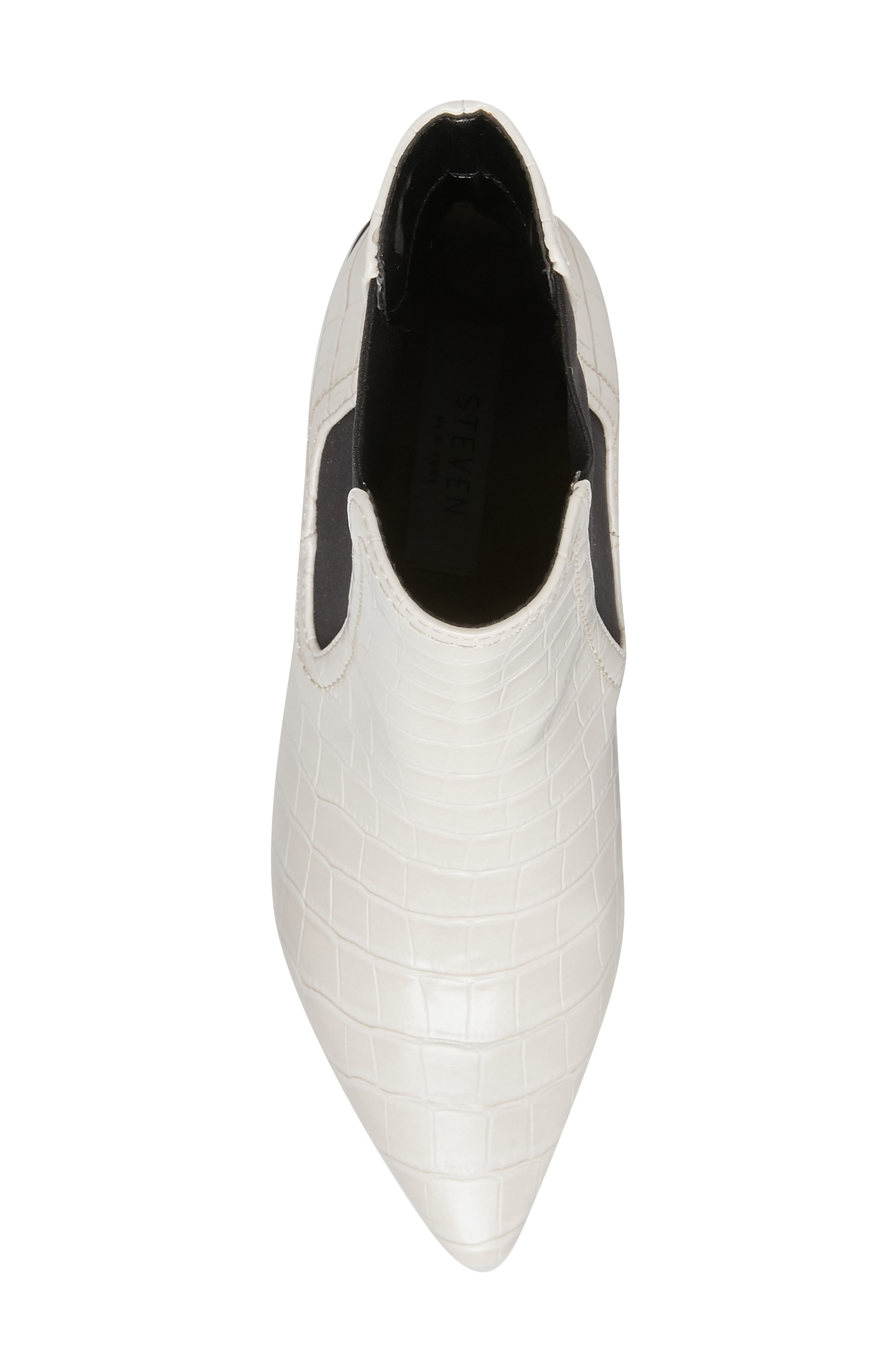 Steven New York Nico Chelsea Boot, Alternate, color, Bone Faux Patent