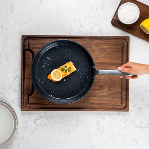 Alva Maestro Nonstick Stainless Steel Frying Pan In Black