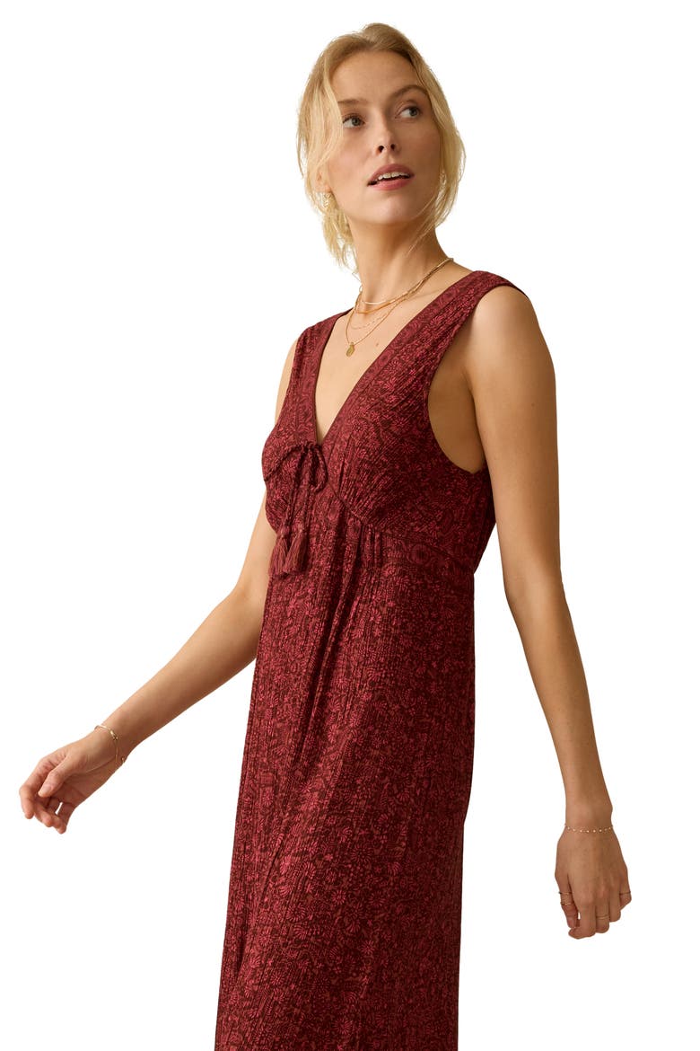 Eden Floral Print Ruffle Hem Sleeveless Maxi Dress, Alternate, color, BELMONTE FLORAL