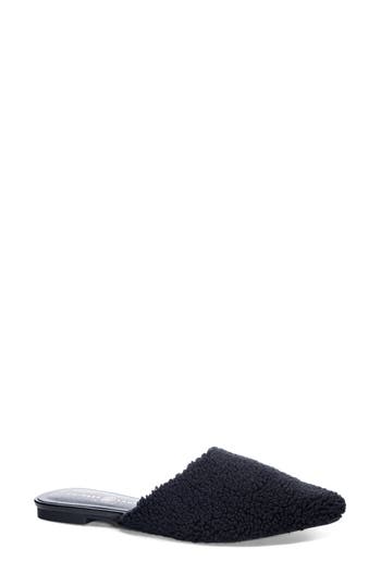 Chinese Laundry Easton Mule In Black Faux Fur