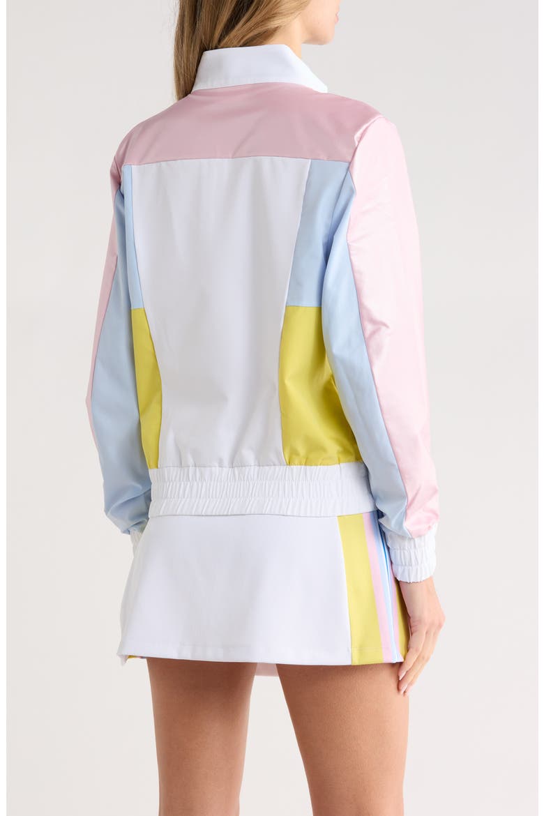 Colorblock Quarter Zip Pullover, Alternate, color, BRIGHT WHITE