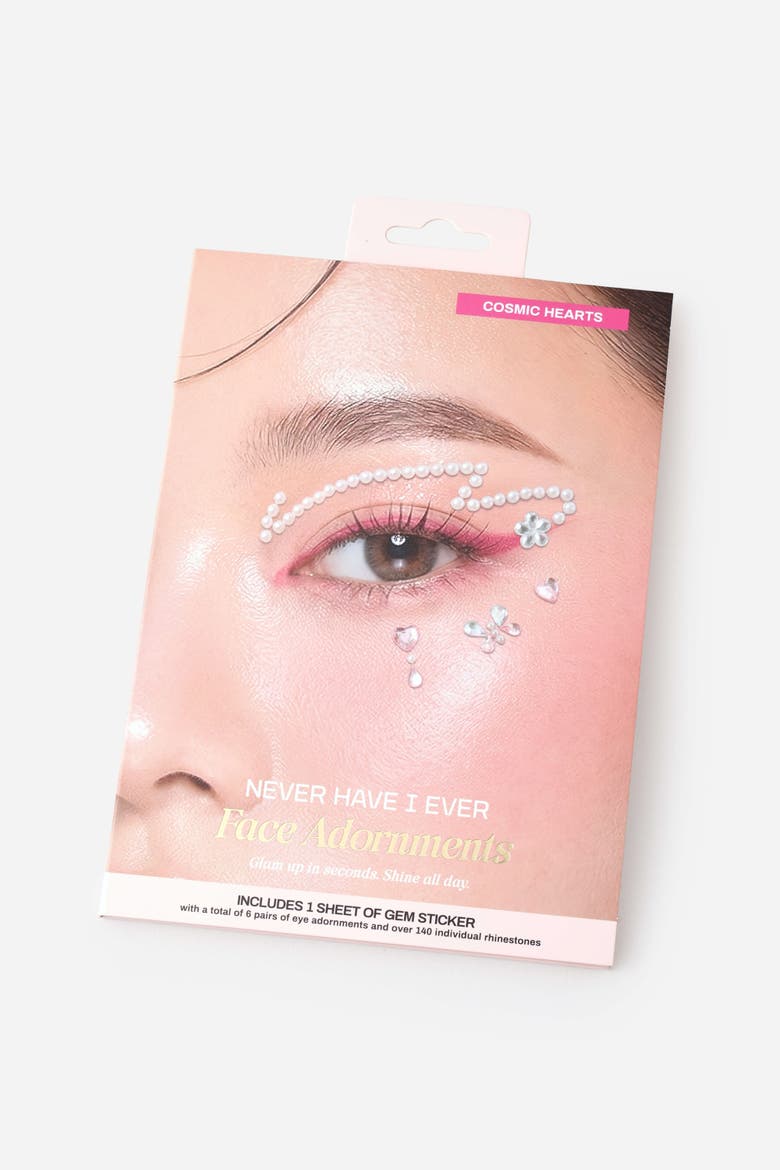 Cosmic Hearts Face Adornments, Main, color, Pink