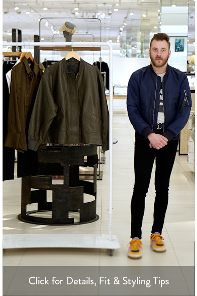 Sofi Leather Bomber Jacket video