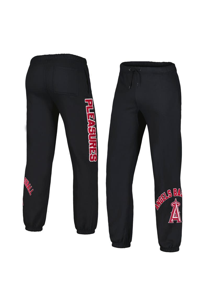 Men's PLEASURES Black Los Angeles Angels Opening Day Sweatpants, Main, color, Black