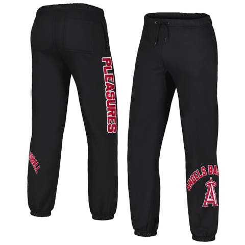 Men's PLEASURES Black Los Angeles Angels Opening Day Sweatpants