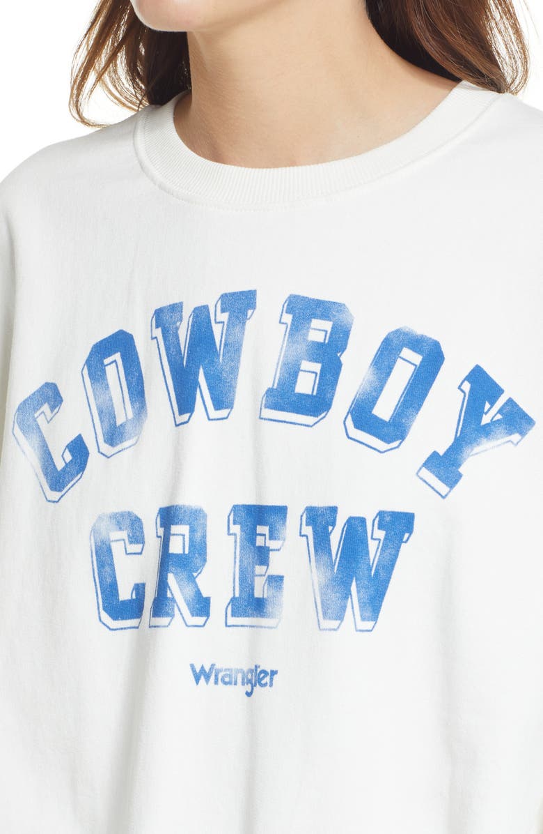 Wrangler Women's Relaxed Cotton Graphic Sweatshirt, Alternate, color, 