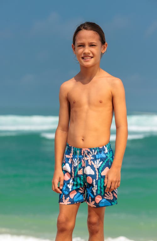 Boardies Kids' Palm Springs Swim Trunks In Navy